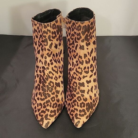 BRAND NEW EXPRESS LEOPARD PRINT SUEDE POINTED TOE WOMEN"S BOOT - Picture 4 of 16